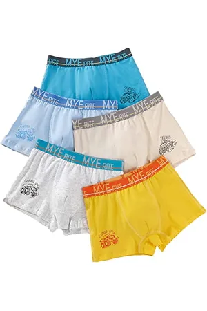 CM-Kid Boxershorts Jungen Unterhosen Kinder Unterwäsche 5er Pack Baumwolle 8-9 Jahre Bunt Truck Gr.134-140