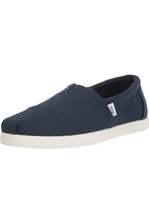 TOMS Herren Alp FWD Flacher Slipper, Marineblaues recyceltes Baumwoll-Leinen, 41 EU