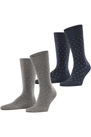 ESPRIT Herren Socken Fine Dot 2-Pack M SO Baumwolle gemustert 2 Paar, , 39-42