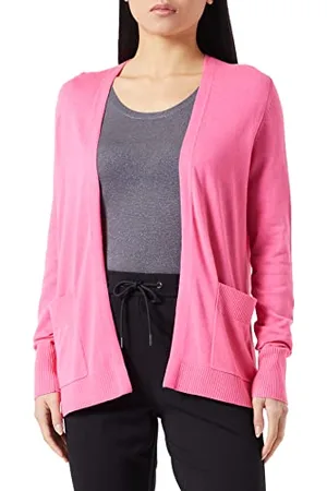 QS by s.Oliver Damen Cardigan mit Rippstruktur 2125671,pink,44
