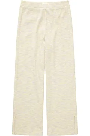 TOM TAILOR Mädchen Kinder Strickhose mit Schlitz 1035148, Weiß, 140