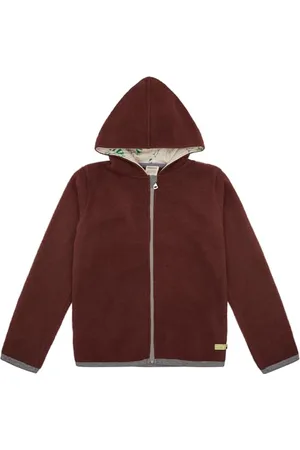 loud + proud Bio-Wollfleece-Jacke mit Kapuze, GOTS zertifiziert