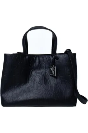 Armani Exchange Damen Liz - Medium Open Shopping Handtasche, Schwarz ( - Black), 24x16x35 cm (B x H x T)