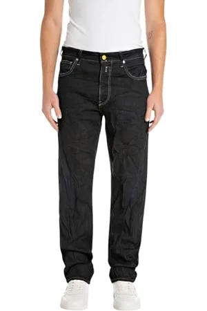 Replay Herren Jeans Kyran Relaxed-Fit, Blau , 33W / 32L