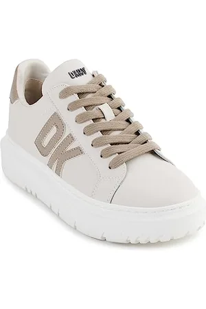 DKNY Damen Mariana-Lace up Sneaker, Pebble/Toffee, 38.5 EU