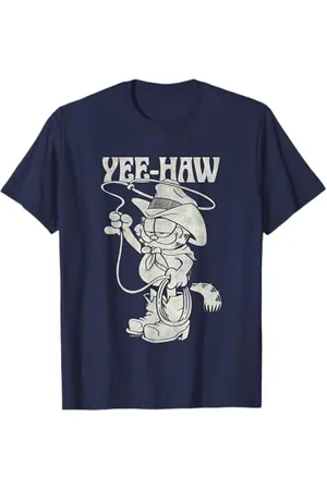 Garfield Cowboy Yee-Haw Vintage Retro Big Chest Portrait T-Shirt