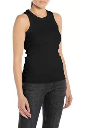 Replay Damen Tank Top mit Stretch, (Schwarz), XXS