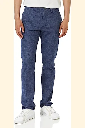 Tommy Hilfiger Herren Hose Chino, Blau (Faded Indigo), 34W / 34L