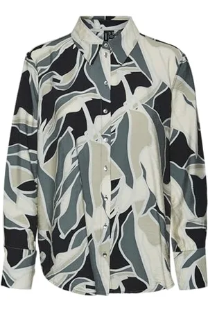 VERO MODA Damen Vmbeline Bea Ls Long Shirt WVN Ga Langarmbluse, , X-Small