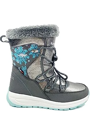 KangaROOS Damen K-Cg Monja Ev Schneestiefel, Steel Grey/Mint, 38 EU