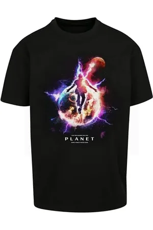 Mister Tee Unisex Electric Planet Oversize Tee L Black