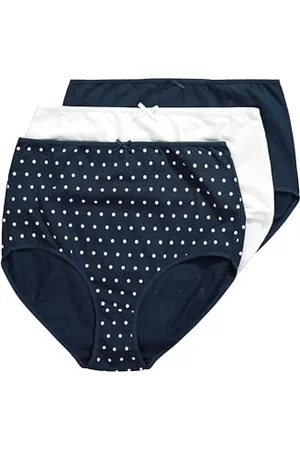 Ulla Popken Damen 3er, Maxi-Slips, Dots Slip, , 66-68