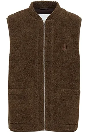 Casual Friday CFJonson teddy vest Herren Weste Fleece Outdoor Weste teddyweste mit Stehkragen und Reißverschluss Regular Fit, Größe:S, Farbe: