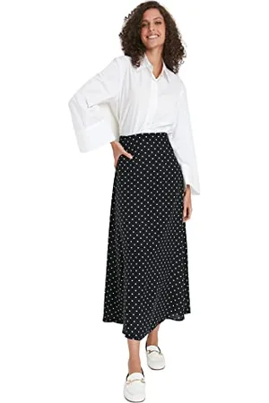 Trendyol Damen Blumen Maxi Eine Linie Regulär Hijab-Rock