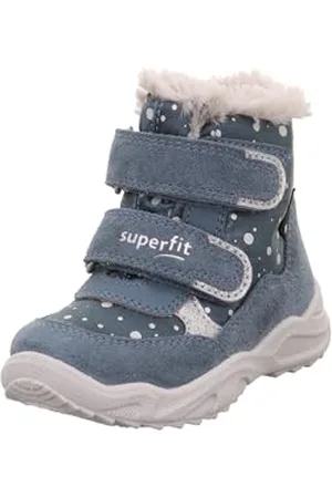 Superfit Mädchen GLACIER warm gefütterte Gore-Tex Stiefel, BLAU/HELLGRAU 8030