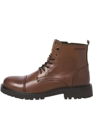 JACK & JONES Herren JFWTREMOR Leather Boot SN Schnürstiefelette, , 44 EU