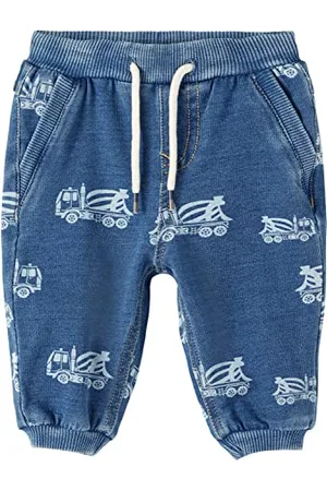 NAME IT Baby Boys NBMBEN Baggy R SWE DNM Pant 2777-BO D Hose, Medium Blue Denim/AOP:, 50