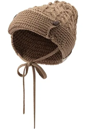Sterntaler Strickmütze mit Holzknöpfen - Jungen Baby Mütze mit Zopfmuster - Wintermütze mit toller Strickmuster Kombination und Bindeband - , 43