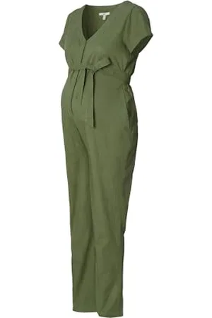 ESPRIT Damen Jumpsuit Woven Nursing Short Sleeve Overalls, Olivgrün-310, 50