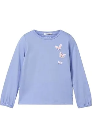 TOM TAILOR Mädchen Kinder Langarmshirt mit Schmetterlingen, , 92/98