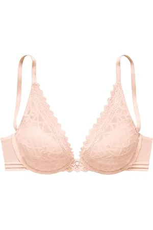 QS by s.Oliver Damen Push-Up-BH mit Spitze in Rose-Champagner, Cup B