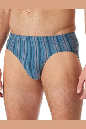 Schiesser Herren Unterwäsche Minislip für Männer Weich und Bequem Ohne Gummibund Bio Baumwolle-Cotton Casual Slip, Blau-Mel_182304, 4XL