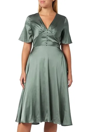 Chi Chi London Damen Midikleid mit Engelsärmeln in Cocktailkleid, 34