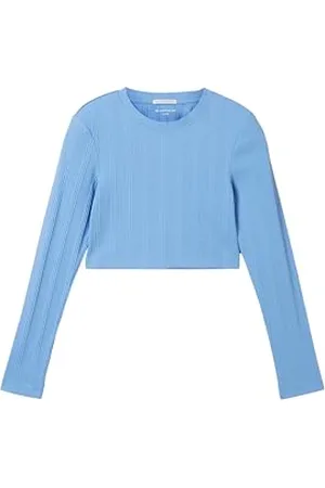 TOM TAILOR Mädchen Kinder Basic Langarmshirt mit Rippstruktur, , 152