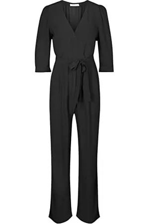 Tamaris Damen Gewickelter Jumpsuit ANJO Schwarz 34