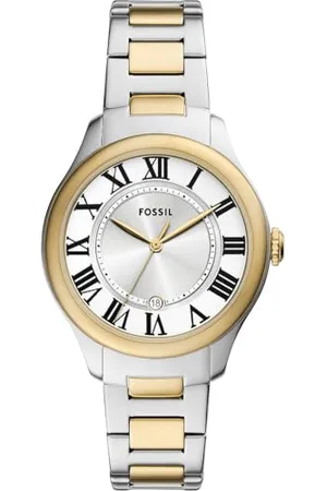 Fossil Damen Analog Quarz Uhr mit Edelstahl Armband ES5396