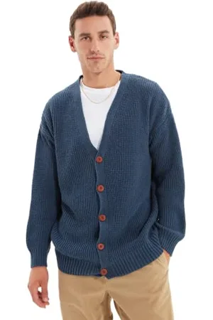 Trendyol Herren Gerade Lange Ärmel Regulär Strickjacke