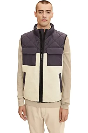 TOM TAILOR Herren Weste mit Teddyfell 1033544, , XXL