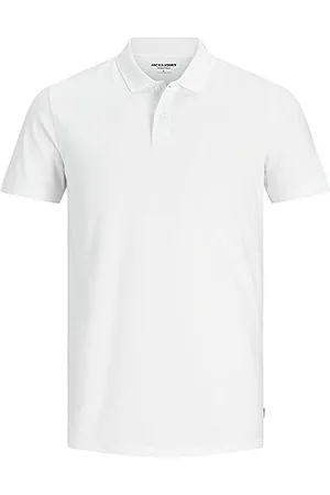 JACK & JONES Male Polo Shirt Klassisches, , White, XXL