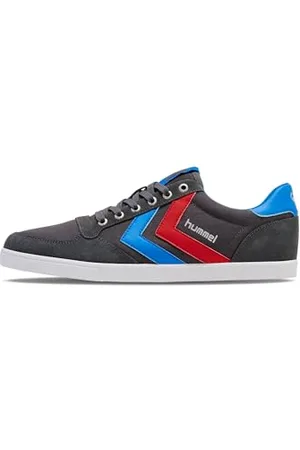Hummel SLIMMER STADIL LOW, CASTLEROCK/RIBBONRED/BRIL BLUE, 45