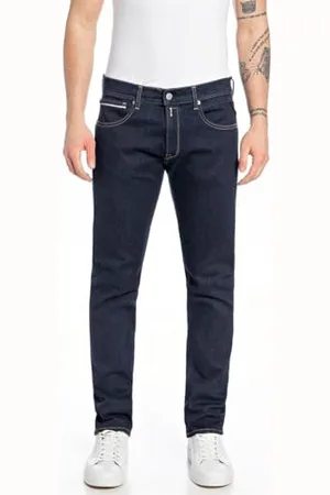 Replay Herren Jeans Anbass Slim-Fit Hyperflex mit Stretch, (Blau), 40W / 36L