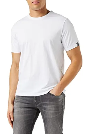 Schott NYC Herren T-Shirt TS01MC, Einfarbig, Gr. Small (Herstellergröße: Small), Mehrfarbig (Black/White)