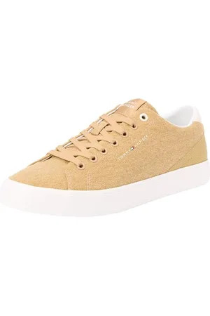 Tommy Hilfiger Herren Canvas Sneaker Low Summer Sneaker, Grün (Classic Khaki), 43