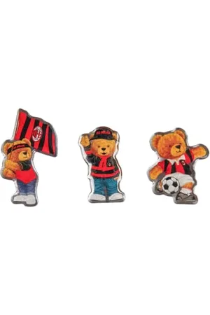 AC Milan AC Milan Anstecknadel-Set mit 3 Teddys, offizielles Produkt, Metall, Ohne Stein
