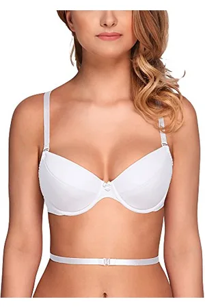 Vivisence Damen BH Rückenfrei Push Up BH Multiway Träger, Tiefer Rückenausschnitt Für Rückenfreie Kleider Klassische, Kate 1011, ,80D