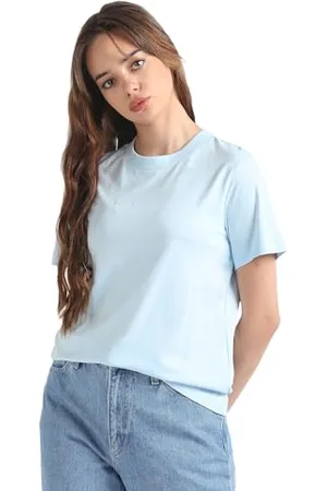 Calvin Klein Jeans Damen T-Shirt Kurzarm Institutional Straight Tee Rundhalsausschnitt, , S