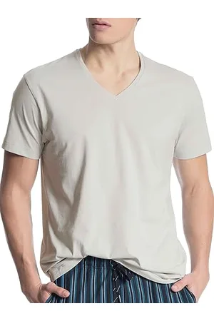 Calida Herren Remix Basic T-shirt V-ausschnitt T Shirt, , 46-48 EU