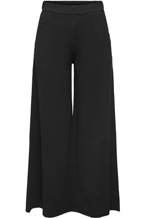 JDY Damen Hose weites Bein elastischer Bund praktischen Seitentaschen modisch, Farben: , Größe:S / 32L, Beinlänge:L32