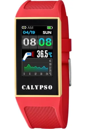 Calypso Uhrenmodell K8502 / 3 aus der SMARTWATCH-Kollektion, 23,80/41,30 mm Gehäuse mit pinkfarbenem Kautschukarmband für Damen K8502/3