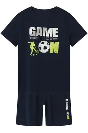 NAME IT Jungen Nkmnightset Ss Game On Football Noos, , 98-104