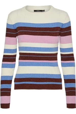 VERO MODA Vmchili Ls O-Neck Stripe Pullover Boo