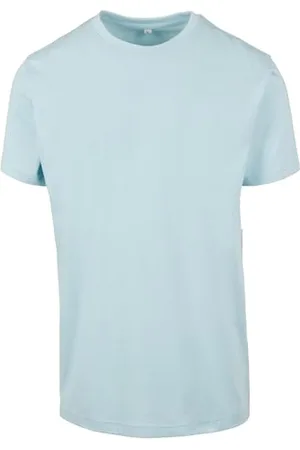 Build Your Brand Herren T-Shirt Round Neck, ocean blue, S