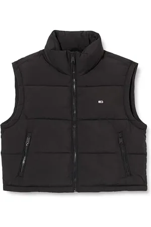 Tommy Hilfiger Damen Weste Essential Puffer Vest Cropped, (Black), XS