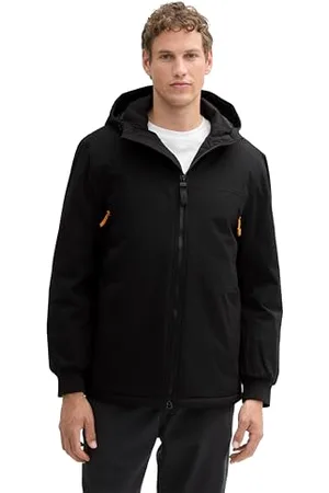 TOM TAILOR Herren 1041348 Technical Winterjacke mit Kapuze, 29999-Black, M