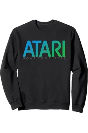 Atari Home Computer Blue Logo Dark Print Sweatshirt