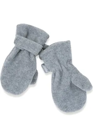 chicco Gants Hiver avec Moufles en Polaire, Fermeture avec Velcro, Fait en Italie, Unisexe 0-24, Gris, 12-15 Mois